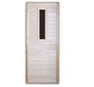 Дверь глухая из липы Кат. А (1800х700) со стеклом