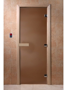 Дверь для сауны DoorWood (ДорВуд) Бронза матовая 1900х700 коробка ольха/береза